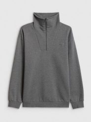 4F Bluza dresowa regular bez kaptura męska - szara S. Szare bluzy 4F, m, bez wzorów, z dresówki, bez kaptura. Za 199.99 zł.