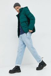 Cross Jeans kurtka męska kolor zielony zimowa. Zielone kurtki Cross Jeans, na zimę, l, bez wzorów, z jeansu, bez kaptura. W wyprzedaży za 299.99 zł.