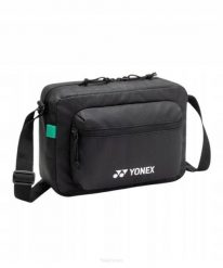 Saszetka sportowa Yonex Team Shoulder Bag. Czarne torby na ramię YONEX, bez wzorów, z syntetyku, na ramię, bez dodatków. Za 109.00 zł.