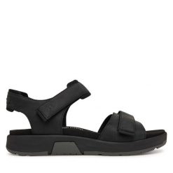 Sandały Josef Seibel. Czarne sandały Josef Seibel, bez zapięcia. Za 439.99 zł.