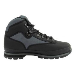 Kozaki Męskie Skóra Euro Hiker. Szare kozaki Timberland, bez wzorów, z materiału, z okrągłym noskiem, bez obcasa, bez zapięcia. Za 670.99 zł.