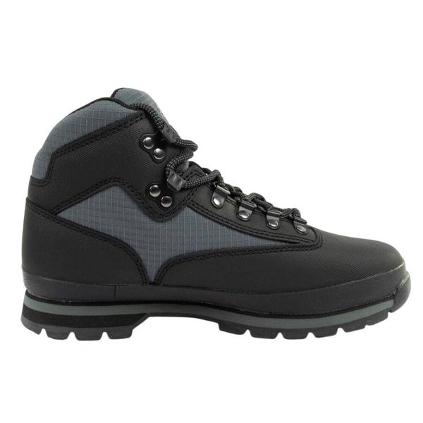 Kozaki Męskie Skóra Euro Hiker. Szare kozaki Timberland, bez wzorów, ze skóry, z okrągłym noskiem, bez obcasa, bez zapięcia. Za 676.99 zł.