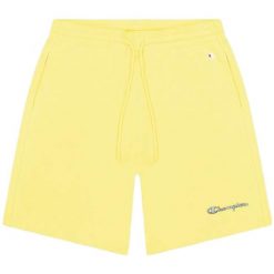 Krótkie Spodenki Sportowe Męskie Champion Script Logo YL Żółty. Żółte krótkie spodenki sportowe Champion, m, bez wzorów, z materiału. Za 177.00 zł.