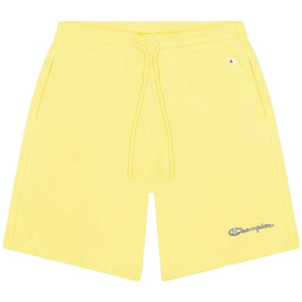 Krótkie Spodenki Sportowe Męskie Champion Script Logo YL Żółty. Żółte krótkie spodenki sportowe Champion, m, bez wzorów, z materiału. Za 177.00 zł.