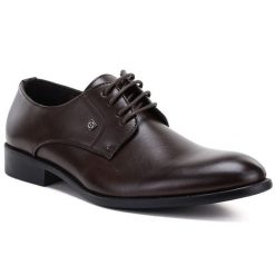Półbuty męskie wizytowe brązowe Unisoft 6795. Brązowe eleganckie półbuty Unisoft, bez wzorów, ze skóry ekologicznej, bez obcasa, bez zapięcia. Za 189.99 zł.