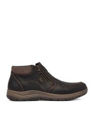 Rieker Botki CEO-03660-25 Brązowy ciemny. Brązowe botki sznurowane Rieker, bez wzorów, ze skóry, bez obcasa, bez zapięcia. Za 449.99 zł.