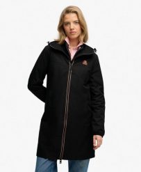 Superdry Długa Kurtka Wiatrówka Loose Fit z Recyklingowanego Poliestru. Czarne kurtki Superdry, bez wzorów, z materiału. Za 341.00 zł.