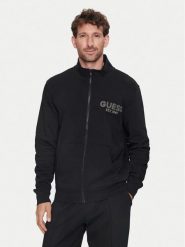 Guess Bluza M4YQ80 K9Z21 Czarny Regular Fit. Czarne bluzy Guess, m, z aplikacjami, z syntetyku, bez kaptura. Za 199.99 zł.