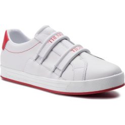 Sneakersy TRUSSARDI JEANS - 77A00145 R684. Białe buty sportowe casual TRUSSARDI JEANS, bez wzorów, z jeansu, bez zapięcia. W wyprzedaży za 339.00 zł.