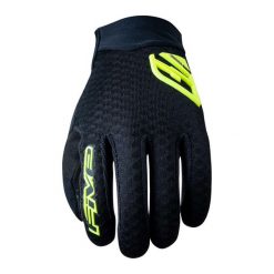 Rękawiczki XR-AIR - CZARNE/FLUO-ŻÓŁTE - XS/7. Czarne rękawiczki FIVE GLOVES, bez wzorów, z tkaniny. Za 95.00 zł.