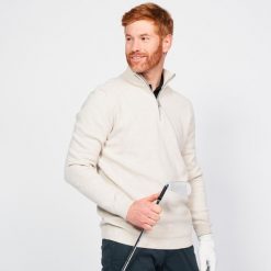 Sweter do golfa męski Inesis MW500. Czerwone golfy INESIS, m, bez wzorów, z bawełny, bez ramiączek. Za 169.99 zł.