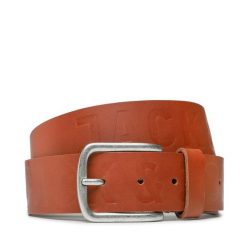 Pasek Męski Jack&Jones. Brązowe paski Jack&Jones, bez wzorów, z jeansu. Za 79.99 zł.