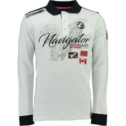 Koszulka polo "Kriminel" w kolorze białym. Koszulki polo marki Geographical Norway Men. W wyprzedaży za 86.95 zł.