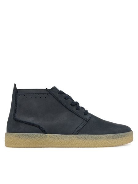 Clarks Trzewiki Streethill Mid 26183415 Granatowy. Niebieskie botki sznurowane Clarks, bez wzorów, z nubiku, bez obcasa, bez zapięcia. Za 449.99 zł.