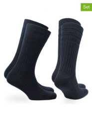 Norfolk Skarpety trekkingowe (2 pary) "Oscar" w kolorze granatowym rozmiar: 35-38. Niebieskie skarpety Norfolk, bez wzorów, z materiału. Za 60.99 zł.