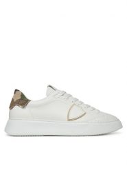 Philippe Model Sneakersy Veau Camou Striching A012221 BTLU VCB3 VEAU Biały. Białe buty sportowe casual Philippe Model, bez wzorów, ze skóry, bez zapięcia. Za 1,169.00 zł.