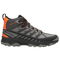 Buty trekkingowe męskie Merrell Moab Speed Eco Mid Wp. Buty trekkingowe Merrell, bez wzorów, z materiału, bez zapięcia, trekkingowe. Za 565.00 zł.