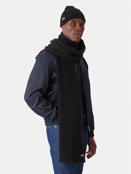 Lacoste Zestaw Szalik i Czapka RB5385 Czarny. Czarne czapki zimowe LACOSTE, bez wzorów, z wełny. Za 529.99 zł.