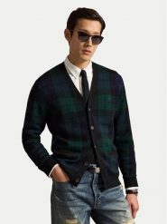 Polo Ralph Lauren Kardigan 710B23895001 Zielony Regular Fit. Zielone swetry rozpinane Polo Ralph Lauren, m, bez wzorów, z wełny, bez kołnierzyka, bez ramiączek. Za 1,299.00 zł.