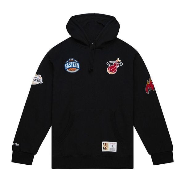 Polar z kapturem Miami Heat M&N City Collection. Czarne bluzy z polaru Mitchell & Ness, m, bez wzorów, z polaru, z kapturem. Za 486.50 zł.