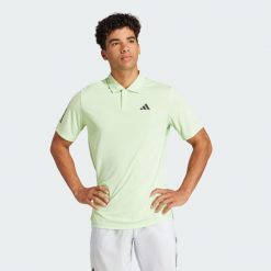 Club 3-Stripes Tennis Polo Shirt. Zielone koszulki polo Adidas, l, bez wzorów, bez kołnierzyka, bez ramiączek, tenisowe. Za 180.35 zł.