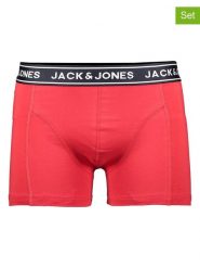 Jack & Jones Bokserki (3 pary) w kolorze czarno-czerwono-antracytowym rozmiar: XXL. Czarne bokserki Jack & Jones, xxl, bez wzorów. Za 78.99 zł.