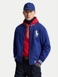 Polo Ralph Lauren Bluza 710951717502 Niebieski Regular Fit. Niebieskie bluzy Polo Ralph Lauren, m, bez wzorów, z bawełny, bez kaptura. Za 1,499.00 zł.