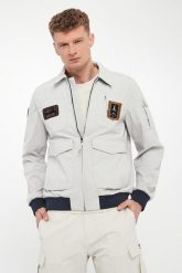 Kurtka męska z kołnierzem AERONAUTICA MILITARE. Kurtki Aeronautica Militare, m, bez wzorów, bez kaptura. Za 1,359.00 zł.