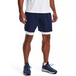 Spodenki treningowe męskie lekkie Under Armour 1370388. Niebieskie krótkie spodenki sportowe Under Armour, m, bez wzorów. Za 169.99 zł.
