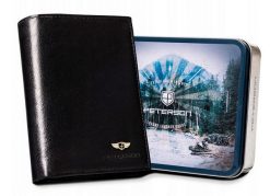 Portfel skórzany Peterson [DH] PTN 334-P czarny. Czarne portfele Peterson, bez wzorów, ze skóry. Za 104.00 zł.