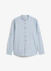 Koszula w ludowym stylu z bawełny, regular fit. Szare koszule bonprix, l, bez wzorów, z bawełny, bez kołnierzyka, bez ramiączek. Za 109.99 zł.