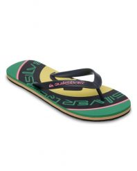Klapki dla Mężczyzn MOLOKAI SCREEN Zielony. Zielone klapki Quiksilver, z materiału. Za 109.99 zł.