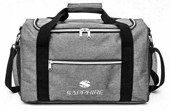 Torba sportowa Sapphire ST-130. Szare torby na ramię Sapphire, bez wzorów, z materiału, na ramię, duże, bez dodatków. Za 59.00 zł.