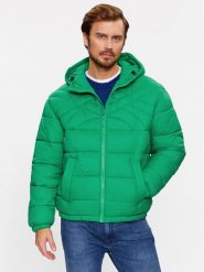 United Colors Of Benetton Kurtka zimowa 2NIWUN038 Zielony Regular Fit. Zielone kurtki United Colors Of Benetton, na zimę, m, bez wzorów, z syntetyku, bez kaptura. Za 439.99 zł.