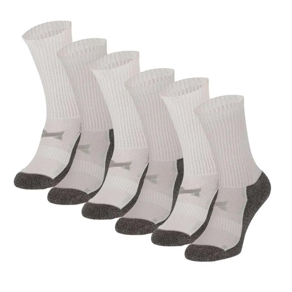 Skarpety Antypoślizgowe do Piłki Nożnej Pro - 6 par - Biały. Białe skarpety XTREME SOCKSWEAR, bez wzorów, z bawełny. Za 210.49 zł.