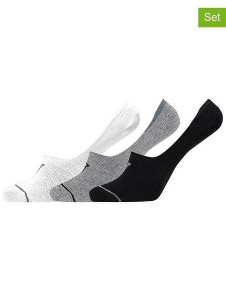 CR7 Skarpety-stopki (3 pary) w kolorze czarno-szaro-białym rozmiar: 40-46. Białe skarpety CR7, bez wzorów. Za 34.93 zł.