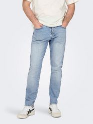 ONLY & SONS Dżinsy - Tapered fit - w kolorze błękitnym rozmiar: W33/L32. Niebieskie jeansy Only & Sons, l. Za 70.24 zł.