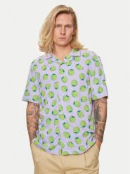 United Colors Of Benetton Koszula 5XRBUQ047 Fioletowy Regular Fit. Fioletowe koszule United Colors Of Benetton, m, bez wzorów, z wiskozy, bez kołnierzyka, bez ramiączek. Za 169.99 zł.
