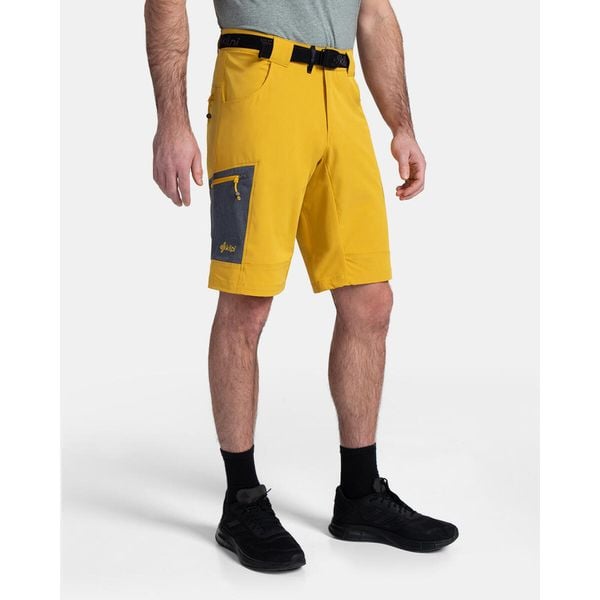 Męskie spodenki outdoorowe Kilpi NAVIA-M. Żółte szorty Kilpi, m, bez wzorów, sportowe. Za 215.49 zł.