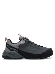 Hunter Trekkingi H8-219 Szary. Szare buty trekkingowe Hunter, bez wzorów, ze skóry, bez zapięcia. Za 399.99 zł.