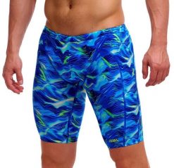 Spodenki do pływania Jammery Funky Trunks Storm Chaser. Niebieskie krótkie spodenki sportowe Funky Trunks, m, bez wzorów, z materiału. Za 219.00 zł.