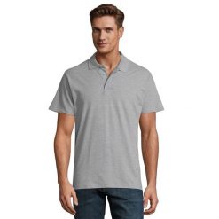 Męska Koszulka Polo Spring II Melange. Szare koszulki polo SOL'S, m, bez wzorów, bez kołnierzyka, bez ramiączek. Za 84.99 zł.
