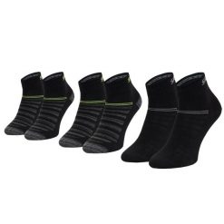 Skarpetki sportowe dla dorosłych 3PPK Unisex Mesh Ventilation Quarter Socks. Czarne skarpetki sportowe Skechers, bez wzorów, z bawełny. Za 29.99 zł.