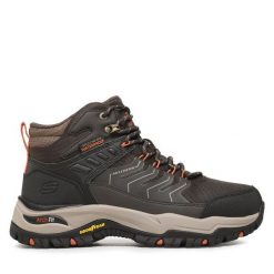 Trapery Skechers. Brązowe trapery Skechers, bez zapięcia. Za 569.99 zł.