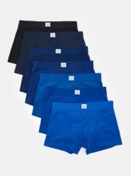 Bokserki 7 pack - granatowy. Niebieskie bokserki Sinsay, l, bez wzorów. Za 59.99 zł.