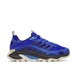 MERRELL Buty męskie J038273 Moab Speed 2 sapphire-41.5. Czerwone buty turystyczne Merrell, bez wzorów, z gumy, bez zapięcia, trekkingowe. Za 333.80 zł.