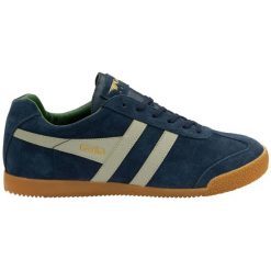 Sneakersy Gola Harrier Suede. Niebieskie buty sportowe casual Gola, bez wzorów, bez zapięcia. Za 428.50 zł.