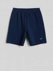 4F Spodenki dresowe męskie - grantowe XXL. Niebieskie krótkie spodenki sportowe 4F, m, bez wzorów, z dresówki. Za 129.99 zł.