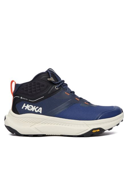 Hoka Trekkingi Transport Hike Gtx 1172912 Granatowy. Niebieskie botki sznurowane HOKA, bez wzorów, z materiału, bez zapięcia. Za 699.99 zł.
