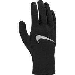 Rękawiczki do biegania męskie Nike Therma-Fit. Czarne rękawiczki Nike, bez wzorów. Za 189.99 zł.